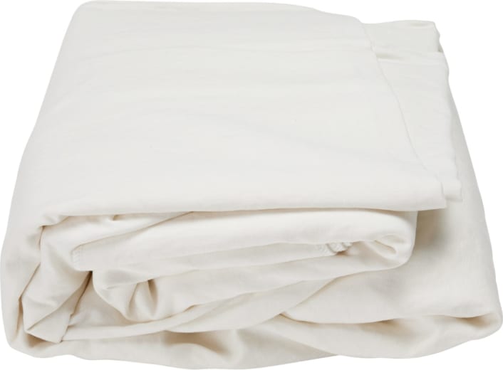 Como Linen Deep Armless Sofa Cover Pure White - 3 Seater color Linen Pure White