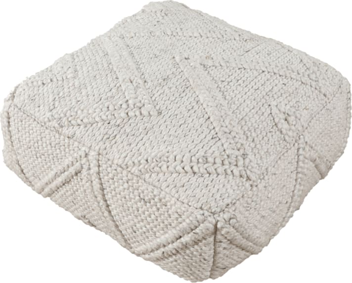 Marselle Pouf Ivory - 70cm x 70cm x 30cm color Ivory
