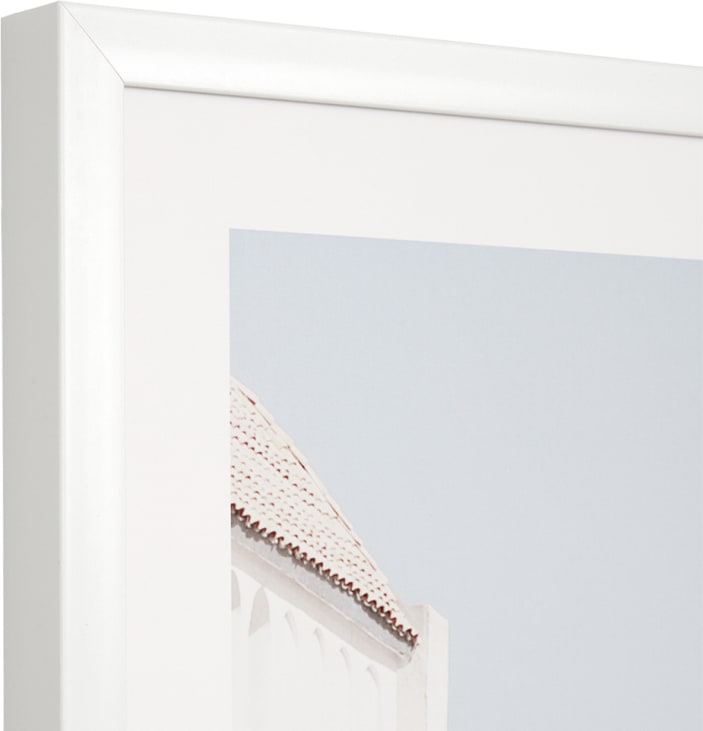 Desert Wall White Framed Print - 85cm x 114cm color Multi