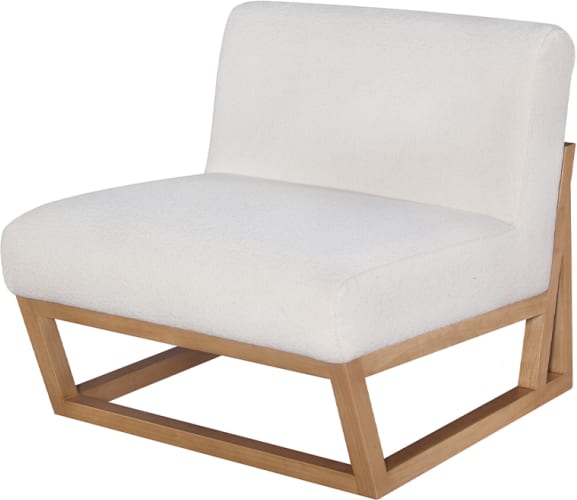 Vos Boucle Ivory Accent Chair color Ivory