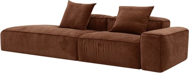 Riley Muse Rust Modular Sofa - 1x Arm, 1x Armless, 1x Left Terminal color Muse Rust