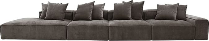 Riley Muse Mink Modular Sofa - 1x Arm, 3x Armless, 1x Left Terminal color Muse Mink