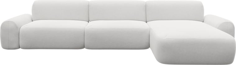 Beckett Muse Frost Chaise Sofa - 3 Seater color Muse Frost