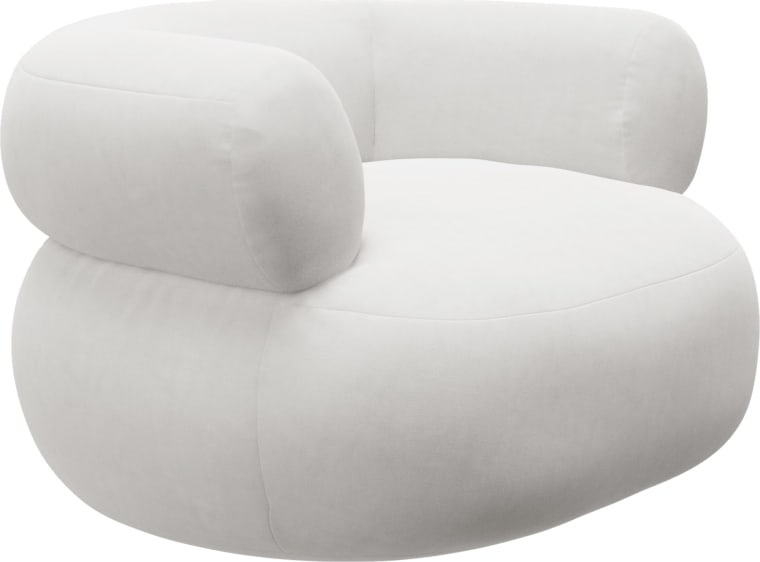 Colette Muse Frost Swivel Armchair color Muse Frost