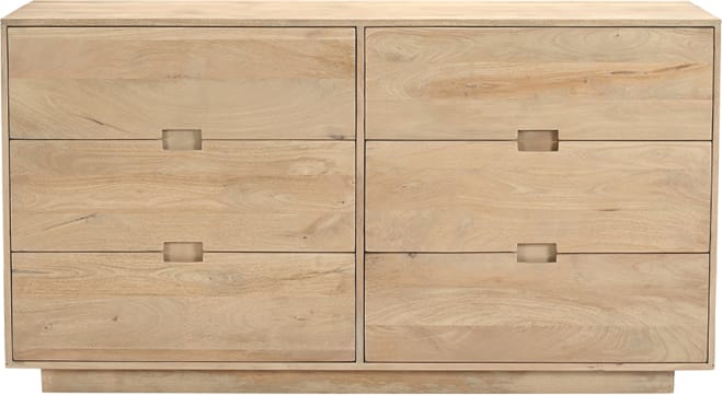 Bari Dresser - 6 Drawer color Oak