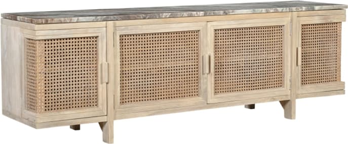 Minka Toronto Marble TV Unit - 180cm color White