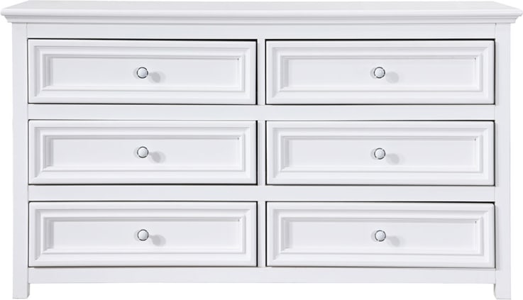 Mandalay Dresser White - 6 Drawer color White