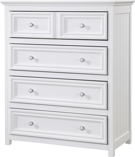 Mandalay Tallboy White - 4 Drawer color White