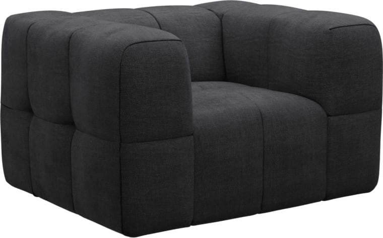 Lucello Armchair Plaza Flint Grey color Plaza Flint Grey