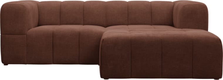 Lucello Muse Rust Modular Sofa with Ottoman - 2 Seater color Muse Rust