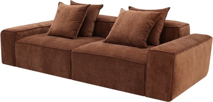 Riley Muse Rust Modular Sofa - 2 Seater color Muse Rust
