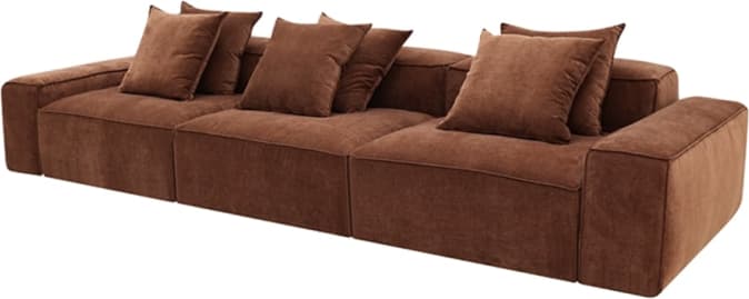 Riley Muse Rust Modular Sofa - 3 Seater color Muse Rust