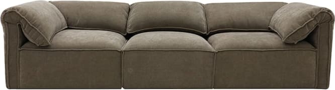 Kai Tribute Walnut Modular Sofa - 3 Seater color Tribute Walnut