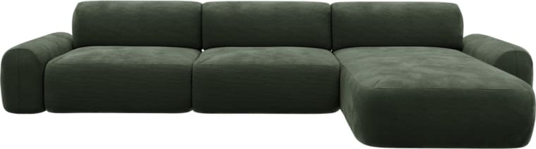 Beckett Muse Forest Chaise Sofa - 3 Seater color Muse Forest