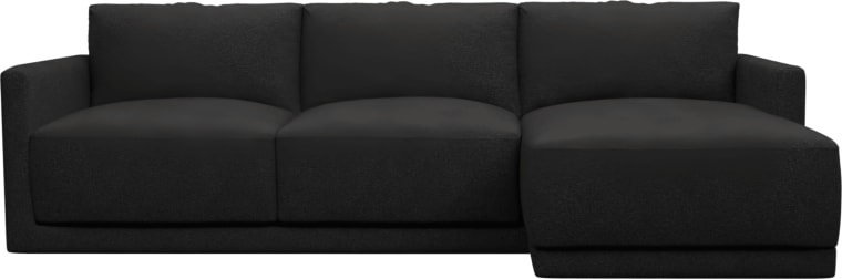 Haven Apt California Charcoal Chaise Sofa color California Charcoal