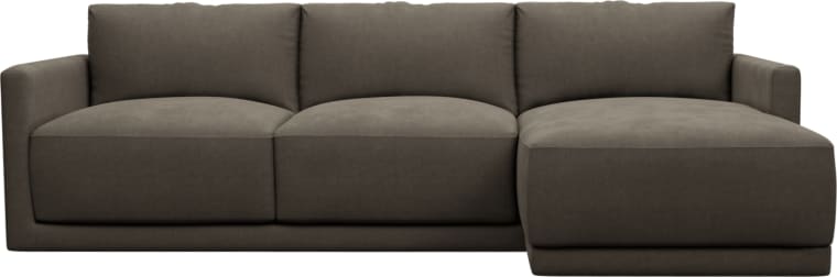 Haven Apt Muse Mink Chaise Sofa color Muse Mink