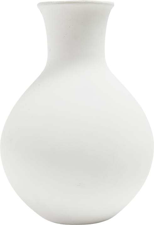 Corfu Vase White Concrete - 35cm Dia color White