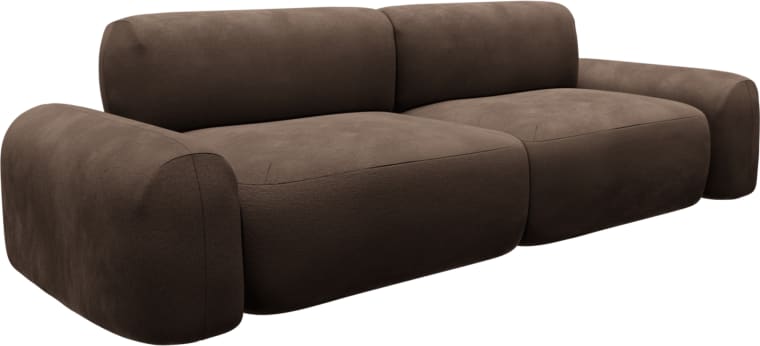Beckett Muse Chocolate Modular Sofa - 2 Seater color Muse Chocolate