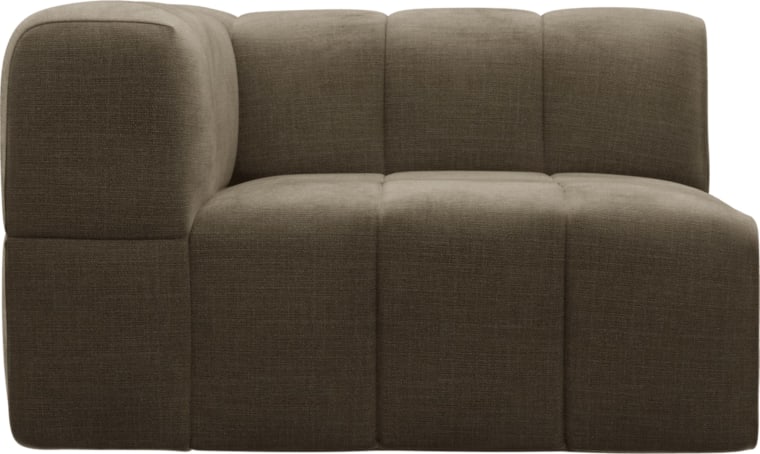 Lucello Tribute Walnut Left Arm Facing Chair Module color Tribute Walnut