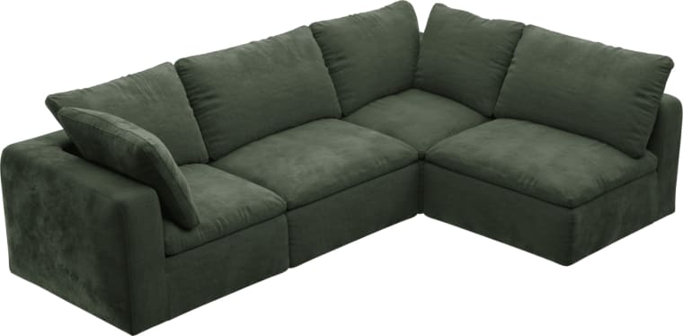 Cloud Muse Forest Modular Sofa - 4 Piece color Muse Forest
