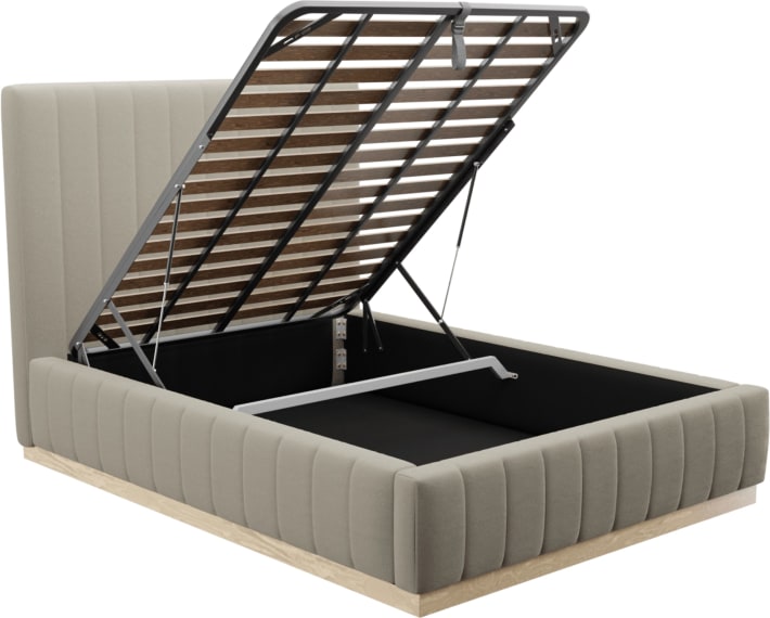 Brentwood Gas Lift Bed Plaza Natural color Plaza Natural