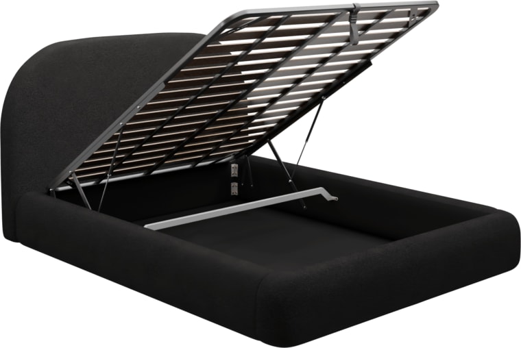 Capri Gas Lift Bed California Charcoal color California Charcoal
