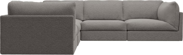 Finley Boucle Pumice Corner Sofa - 5 Seater color Boucle Pumice