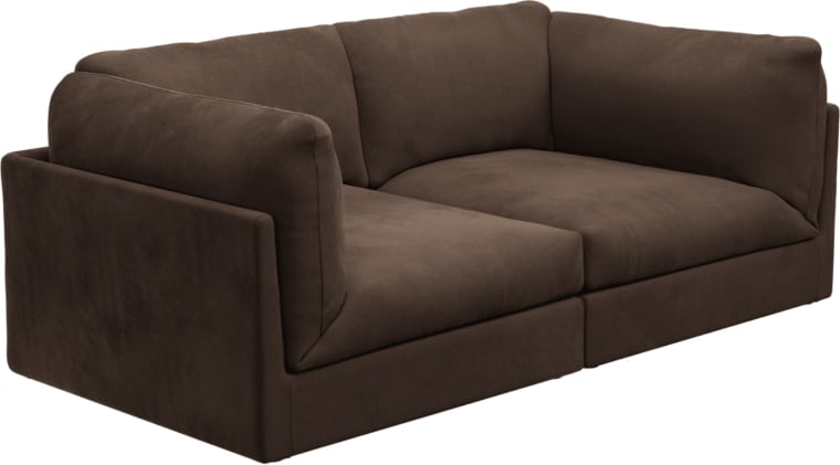 Finley Muse Chocolate Modular Sofa - 2 Seater color Muse Chocolate