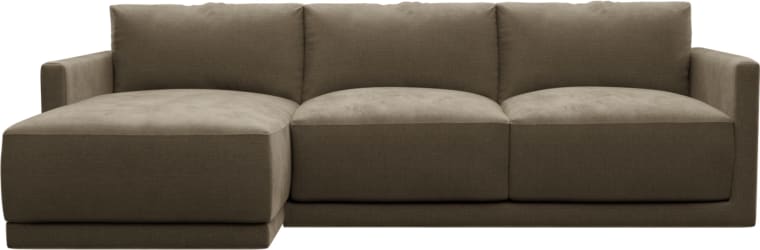 Haven Apt Tribute Walnut Chaise Sofa color Tribute Walnut