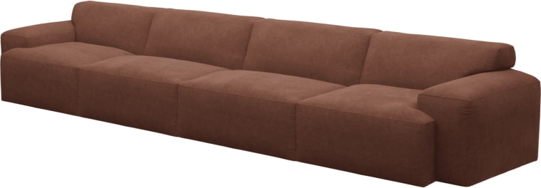 Copenhagen Muse Rust Sofa - 4 Seater color Muse Rust