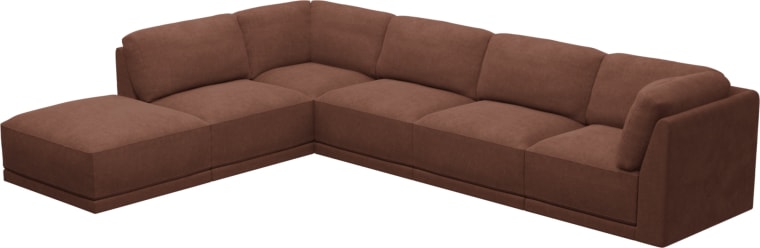 Emily Modular Sofa Muse Rust - 6 Piece color Muse Rust