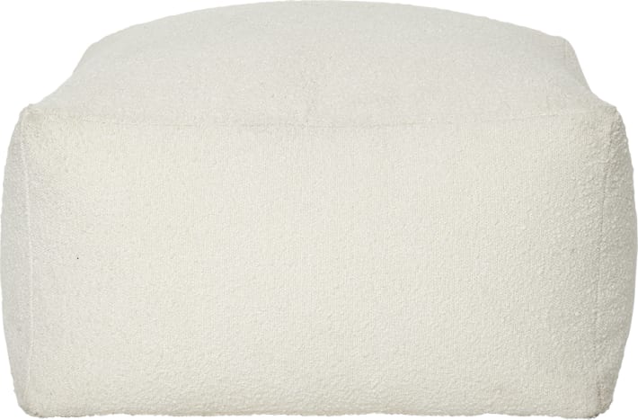 Arlette Boucle Pouf  - 66cm x 66cm x 35cm color Ivory