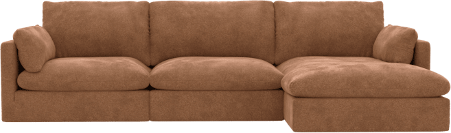 Willow Tribute Chestnut Chaise Sofa - 3 Seater color Tribute Chestnut
