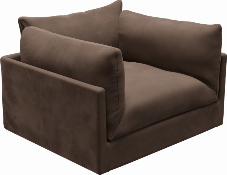 Finley Muse Chocolate Armchair color Muse Chocolate