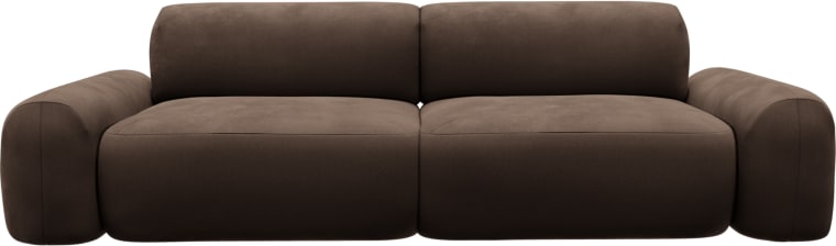Beckett Muse Chocolate Modular Sofa - 2 Seater color Muse Chocolate