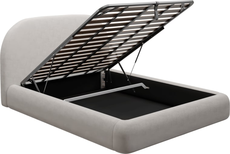 Capri Gas Lift Bed Avon Mineral color Avon Mineral