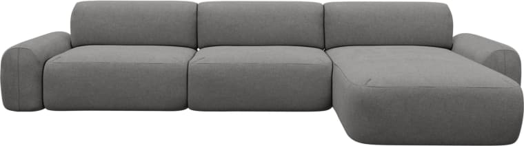 Beckett California Slate Chaise Sofa - 3 Seater color California Slate