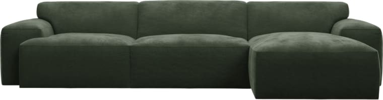 Copenhagen Muse Forest Chaise Sofa - 3 Seater color Muse Forest