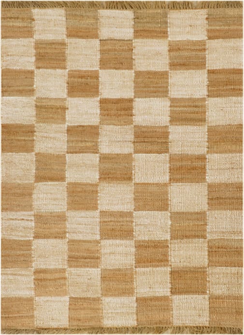 Checkers Jute Rug - Natural color Jute