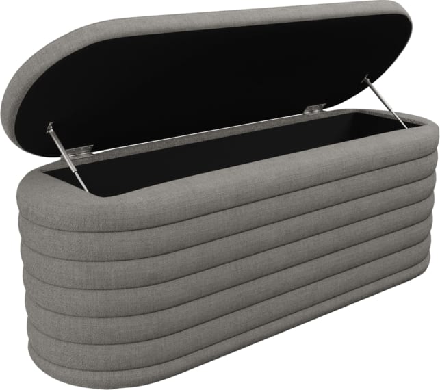 Topia Blanket Box Isla Soft Grey color Isla Soft Grey