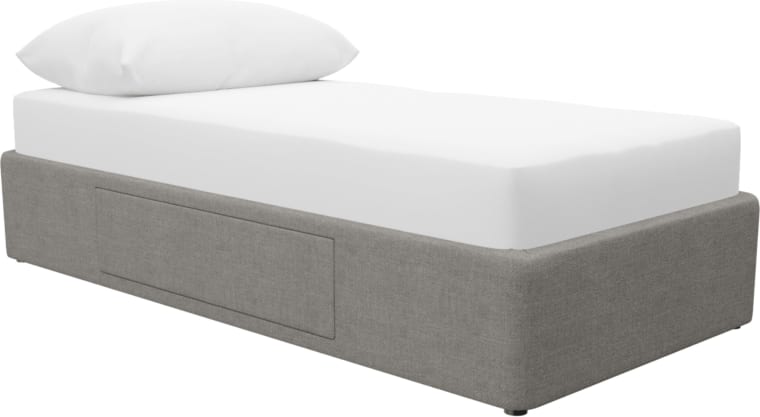 Zenith Kids 1 Storage Drawer Bed Base Isla Soft Grey color Isla Soft Grey