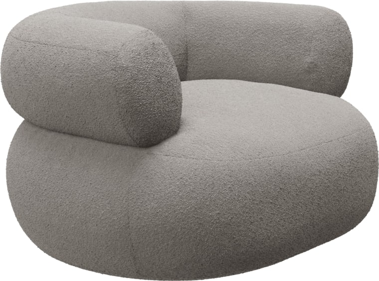 Colette Boucle Pumice Swivel Armchair color Boucle Pumice