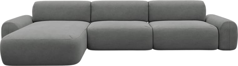 Beckett Maya Flint Chaise Sofa - 3 Seater color Maya Flint