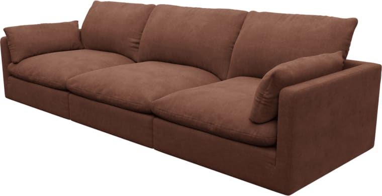 Willow Muse Rust Modular Sofa - 3 Seater color Muse Rust