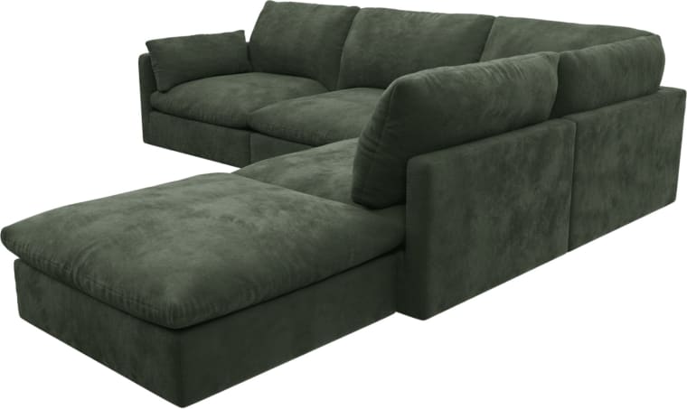Willow Muse Forest Modular Sofa - 5 Seater RAF Terminal color Muse Forest