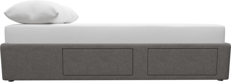 Zenith Storage Drawer Bed Base California Slate color California Slate