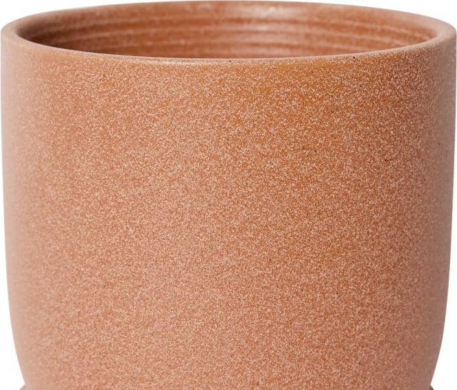 Allegra Pot w. Saucer - 15 x 15 x 15cm color Terracotta
