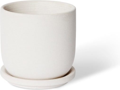 Allegra Pot w. Saucer - 12 x 12 x 12cm color White