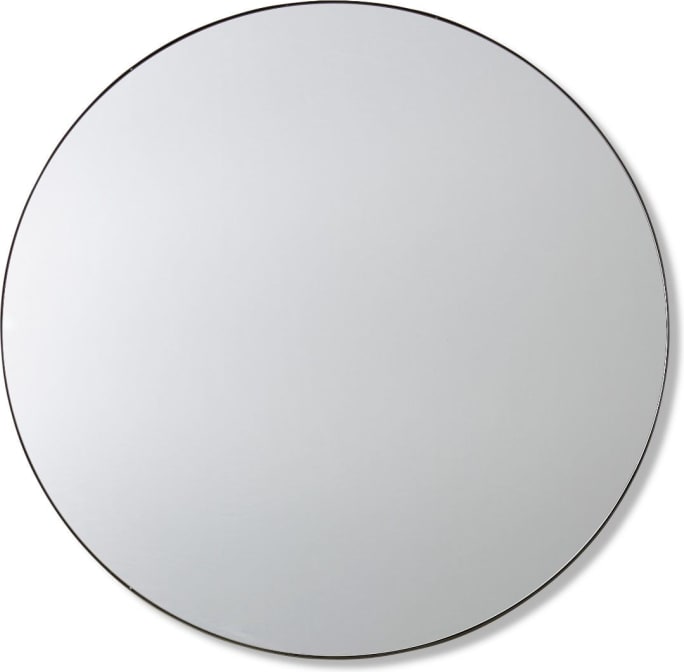Coco Round Wall Mirror - 100 x 4 x 100cm color Black
