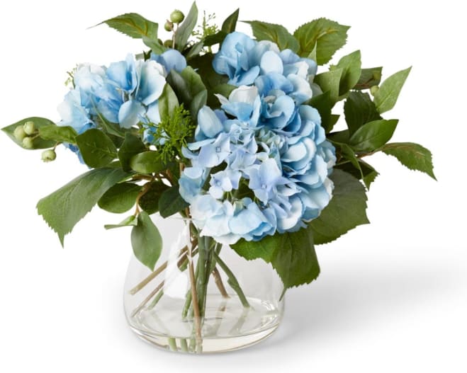Hydrangea Berry Mix in Allira Vase - 25 x 25 x 33cm